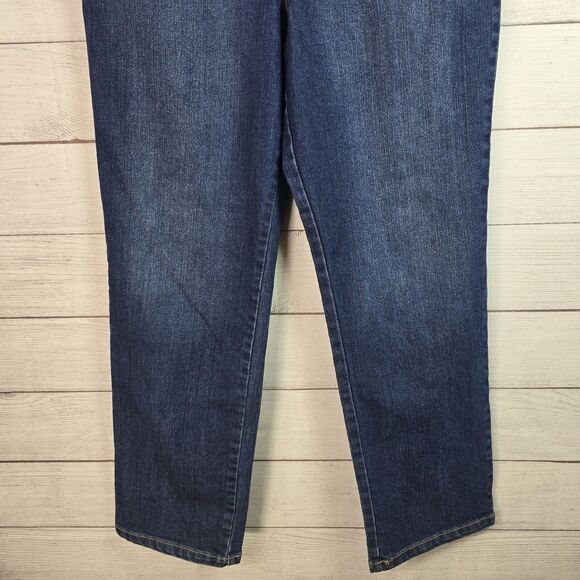 Gloria Vanderbilt Womens Amanda Blue Straight Leg Jeans Petites 16P Stretch - Picture 2 of 11